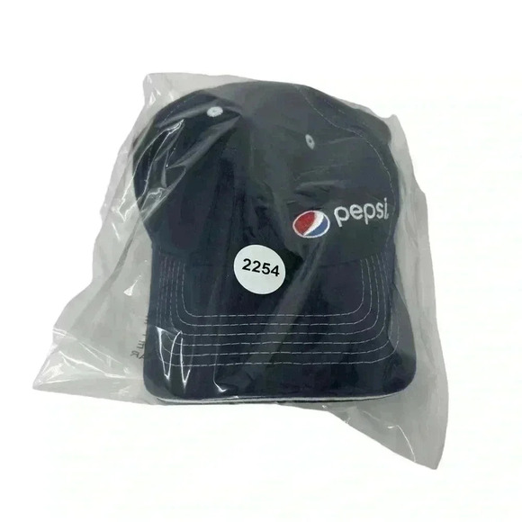 SODAGEAR PEPSI BASEBALL CAP SPELL OUT SCRIPT LOGO SNAP BACK OUTDOORS HAT COTTON - Picture 9 of 9